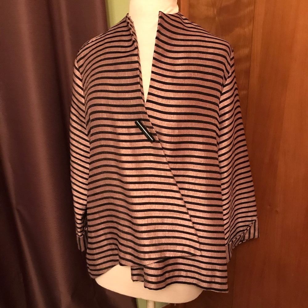 Bronze & Black Yushi asymmetrical Swing Coat